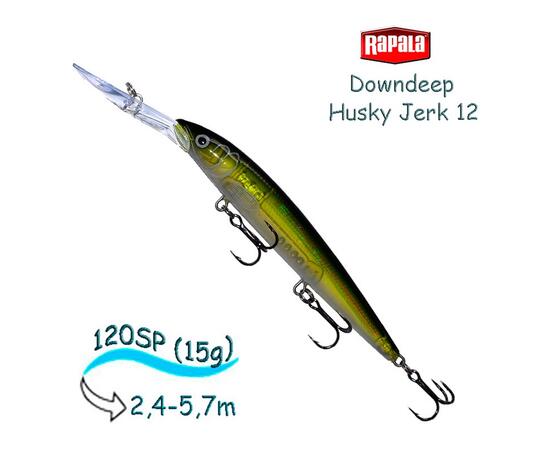 Воблер RAPALA Downdeep Husky Jerk 12, OGH, Цвет: OGH, Вес гр: 15, Длина, мм: 120 мм, фото 