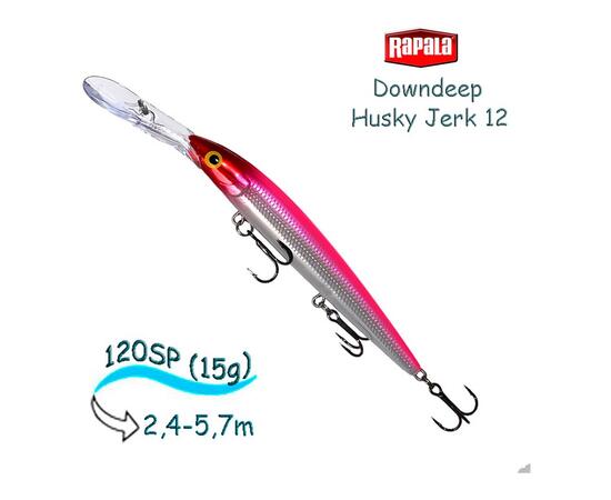 Воблер RAPALA Downdeep Husky Jerk 12, PCL, Цвет: PCL, Вес гр: 15, Длина, мм: 120 мм, фото 