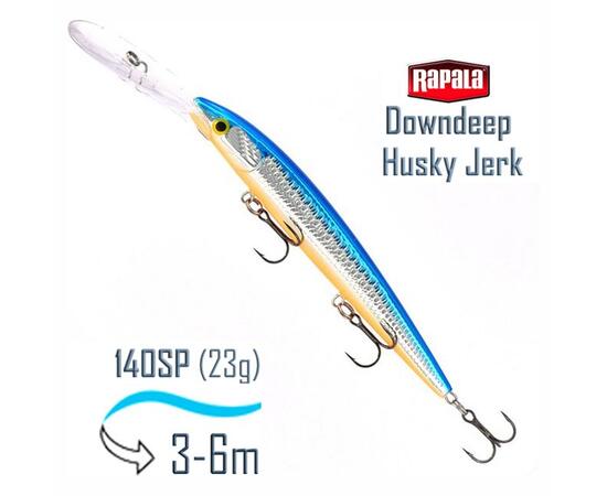 Воблер RAPALA Downdeep Husky Jerk 14, SB, Цвет: SB, Вес гр: 23, Длина, мм: 140 мм, фото 