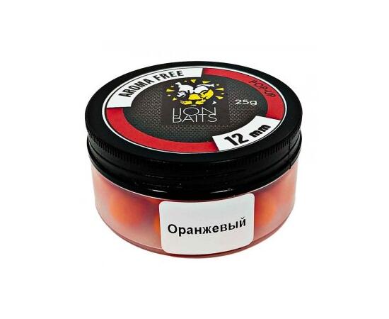 Lion Baits Бойлы плавающие Pop-Up "Aroma Free" (без аромы) оранжевые 12 мм, Вкус: без вкуса, Расцветка: оранжевый, Диаметр (мм): 12, фото 