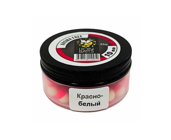 Lion Baits Бойлы плавающие Pop-Up "Aroma Free" (без аромы) красно-белые 10 мм, Вкус: без вкуса, Расцветка: красно-белый, Диаметр (мм): 10, фото 
