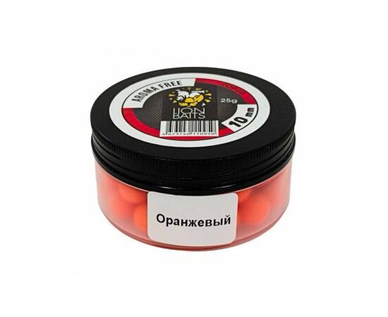 Lion Baits Бойлы плавающие Pop-Up "Aroma Free" (без аромы) оранжевые 10 мм, Вкус: без вкуса, Расцветка: оранжевый, Диаметр (мм): 10, фото 