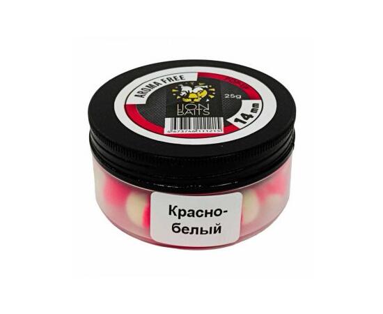 Lion Baits Бойлы плавающие Pop-Up "Aroma Free" (без аромы) красно-белые 14 мм, Вкус: без вкуса, Расцветка: красно-белый, Диаметр (мм): 14, фото 
