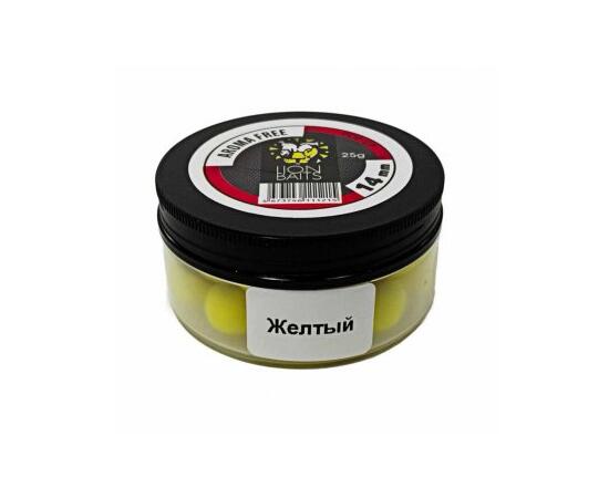 Lion Baits Бойлы плавающие Pop-Up "Aroma Free" (без аромы) желтые 14 мм, Вкус: без вкуса, Расцветка: желтый, Диаметр (мм): 14, фото 