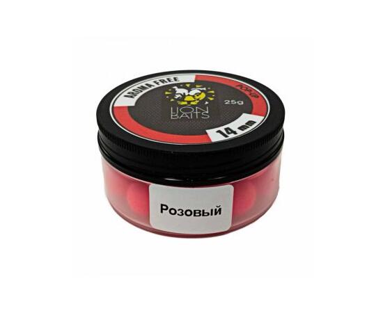 Lion Baits Бойлы плавающие Pop-Up "Aroma Free" (без аромы) розовые 14 мм, Вкус: без вкуса, Расцветка: розовый, Диаметр (мм): 14, фото 