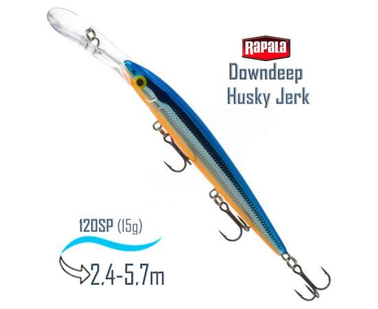 Воблер RAPALA Downdeep Husky Jerk 12, SB, Цвет: SB, Вес гр: 15, Длина, мм: 120 мм, фото 