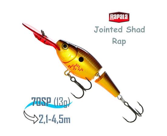Воблер RAPALA Jointed Shad Rap 07, BCF, Цвет: BCF, Вес гр: 13, Длина, мм: 70 мм, фото 