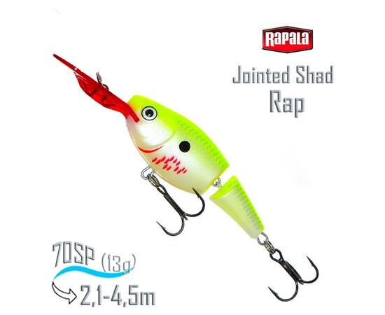 Воблер RAPALA Jointed Shad Rap 07, BCSD, Цвет: BCSD, Вес гр: 13, Длина, мм: 70 мм, фото 