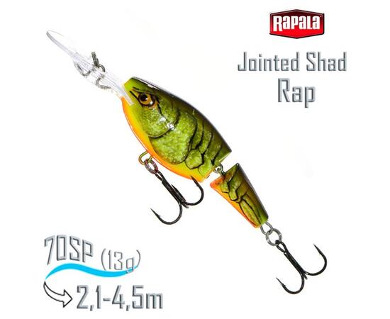 Воблер RAPALA Jointed Shad Rap 07, FCW, Цвет: FCW, Вес гр: 13, Длина, мм: 70 мм, фото 