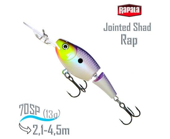 Воблер RAPALA Jointed Shad Rap 07, PDS, Цвет: PDS, Вес гр: 13, Длина, мм: 70 мм, фото 