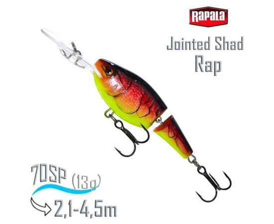 Воблер RAPALA Jointed Shad Rap 07, RFCW, Цвет: RFCW, Вес гр: 13, Длина, мм: 70 мм, фото 