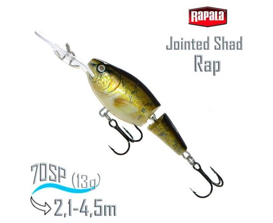Воблер RAPALA Jointed Shad Rap 07, W, Цвет: W, Вес гр: 13, Длина, мм: 70 мм, фото 