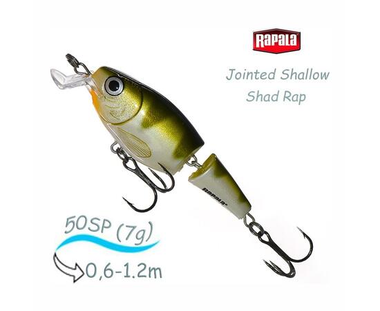 Воблер RAPALA Jointed Shallow Shad Rap 05, YP, Цвет: YP, Вес гр: 7, Длина, мм: 50 мм, фото 