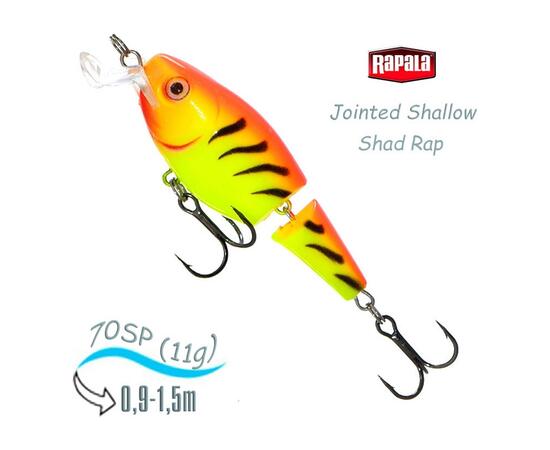 Воблер RAPALA Jointed Shallow Shad Rap 07, HT, Цвет: HT, Вес гр: 11, Длина, мм: 70 мм, фото 