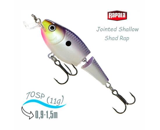 Воблер RAPALA Jointed Shallow Shad Rap 07, PDS, Цвет: PDS, Вес гр: 11, Длина, мм: 70 мм, фото 