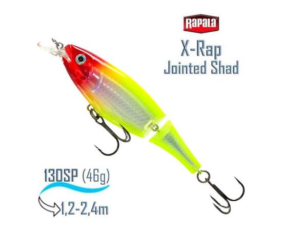 Воблер RAPALA X-Rap Jointed Shad 13, CLN, Цвет: CLN, Вес гр: 46, Длина, мм: 130 мм, фото 