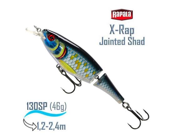 Воблер RAPALA X-Rap Jointed Shad 13, SCRB, Цвет: SCRB, Вес гр: 46, Длина, мм: 130 мм, фото 