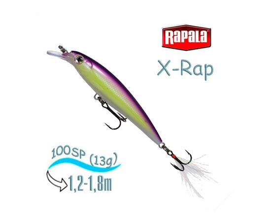Воблер RAPALA X-Rap 10, PGH, Цвет: PGH, Вес гр: 13, Длина, мм: 100 мм, фото 