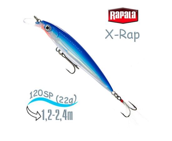Воблер RAPALA X-Rap 12, SB, Цвет: SB, Вес гр: 22, Длина, мм: 120 мм, фото 