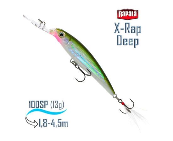 Воблер RAPALA X-Rap Deep 10, OG, Цвет: OG, Вес гр: 13, Длина, мм: 100 мм, фото 