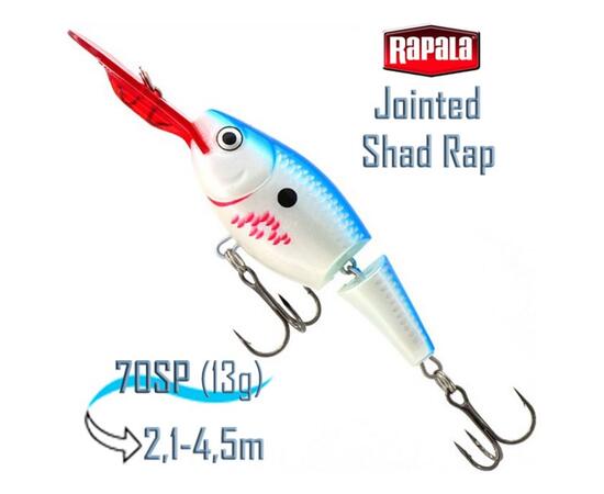 Воблер RAPALA Jointed Shad Rap 07, BBSD, Цвет: BBSD, Вес гр: 13, Длина, мм: 70 мм, фото 