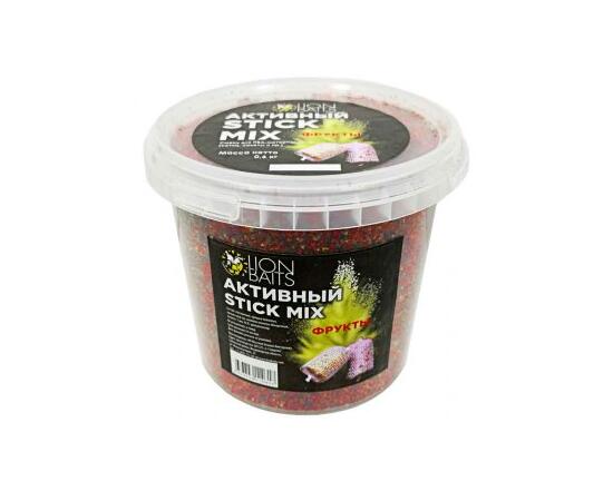 Lion baits Stick mix Активный "Фрукты" ведро 600 гр, Вкус: Фрукты, фото 