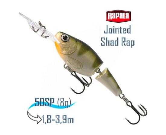 Воблер RAPALA Jointed Shad Rap 05, YP, Цвет: YP, фото 