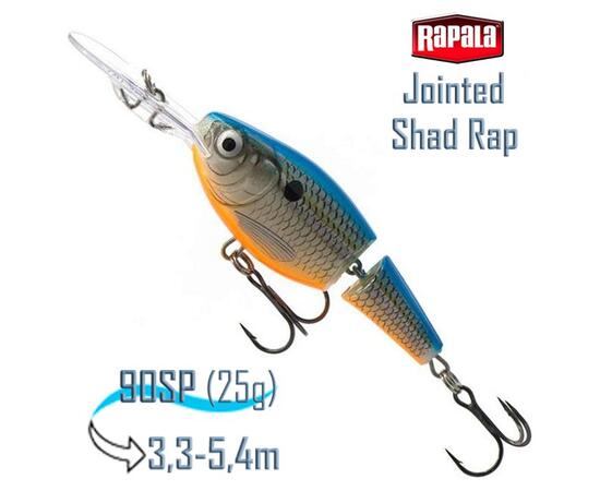 Воблер RAPALA Jointed Shad Rap 09, BSD, фото 