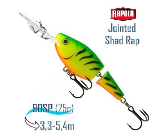 Воблер RAPALA Jointed Shad Rap 09, FT, фото 