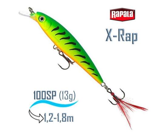 Воблер RAPALA X-Rap 10, FTU, Цвет: FTU, Вес гр: 13, Длина, мм: 100 мм, фото 
