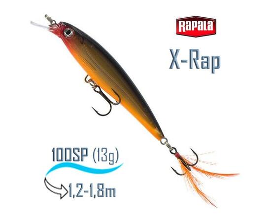 Воблер RAPALA X-Rap 10, G, Цвет: G, Вес гр: 13, Длина, мм: 100 мм, фото 