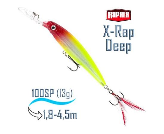 Воблер RAPALA X-Rap Deep 10, CLN, Цвет: CLN, Вес гр: 13, Длина, мм: 100 мм, фото 
