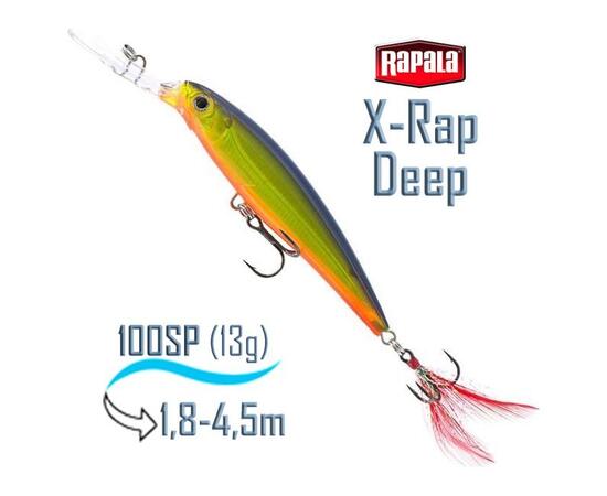 Воблер RAPALA X-Rap Deep 10, HS, Цвет: HS, Вес гр: 13, Длина, мм: 100 мм, фото 