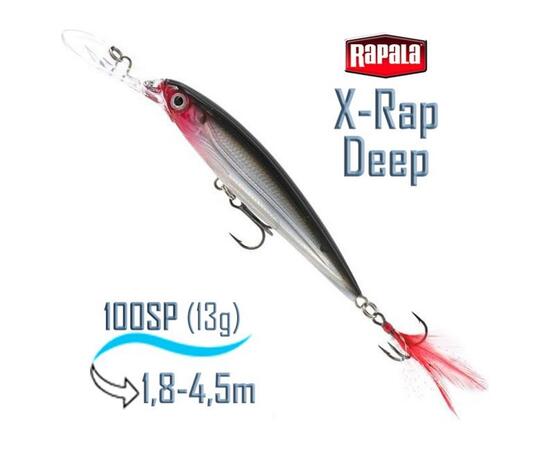 Воблер RAPALA X-Rap Deep 10, S, Цвет: S, Вес гр: 13, Длина, мм: 100 мм, фото 