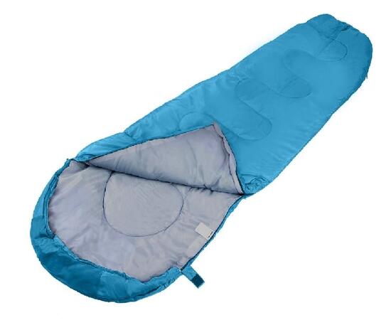 Спальный мешок ACAMPER BERGEN 300г/м2 небесно-голубой, фото , изображение 3