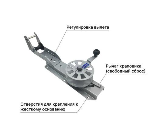 Лебедка ручная для крепления к жесткому основанию, фото , изображение 2