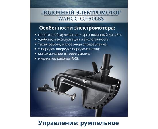 Лодочный электромотор Wahoo GJ-60lbs, фото , изображение 4