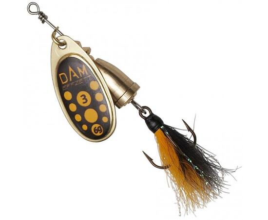 Блесна вращающаяся DAM FZ Executor Dressed Spinner #4 8g S Blacky, фото 