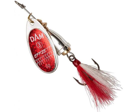 Блесна вращающаяся DAM FZ Executor Dressed Spinner #2 4g S Reflex Red, фото 
