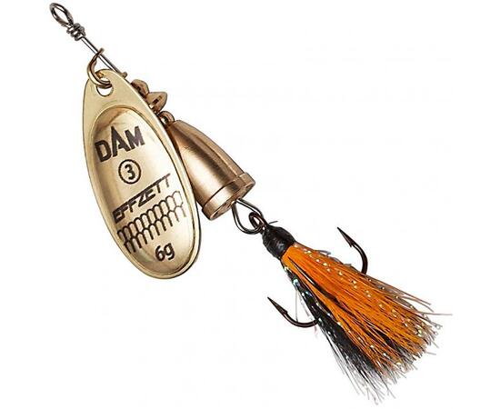 Блесна вращающаяся DAM FZ Executor Dressed Spinner #3 6g S Gold, фото 