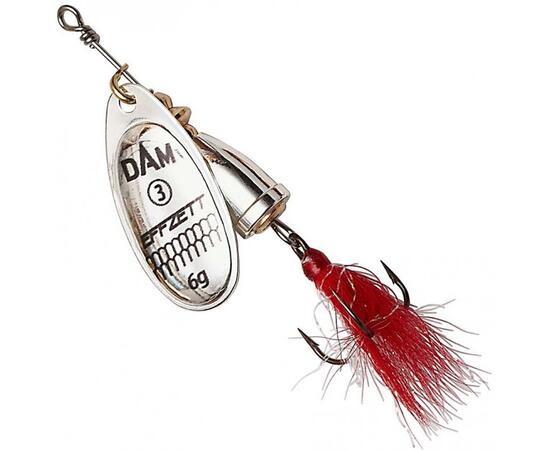 Блесна вращающаяся DAM FZ Executor Dressed Spinner #4 8g S Silver, фото 