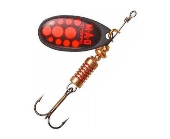 Блесна вращающаяся DAM FZ Standard Spinner #1 3g S Black Red, фото 