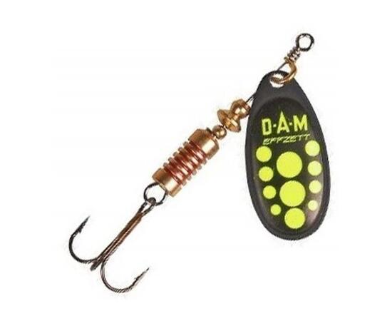 Блесна вращающаяся DAM FZ Standard Spinner #2 4g S Black Yellow, фото 