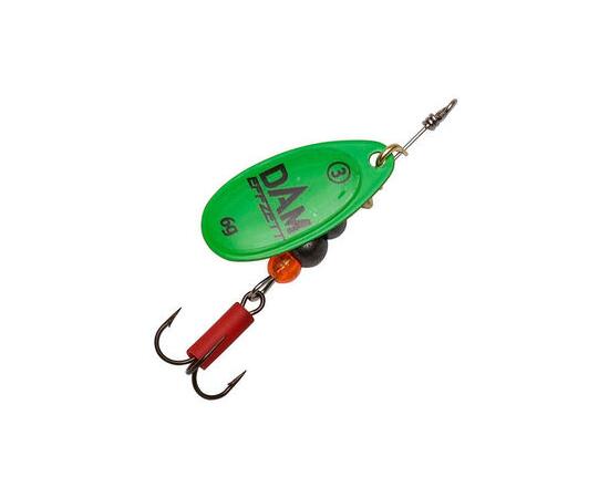 Блесна вращающаяся DAM FZ Fluo Spinner #1 3g S Green, фото 