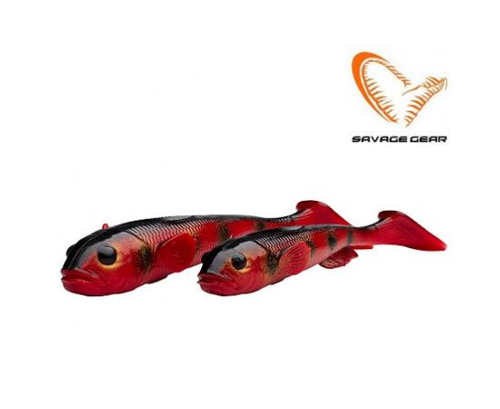 Приманка мягкая SAVAGE GEAR 3D Goby Shad 20cm 60g Red Bullhead UV 2pcs Blister, фото 