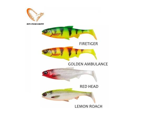 Приманка мягкая SAVAGE GEAR 3D River Roach 12cm 17g Dark Water Mix 4шт, фото , изображение 2