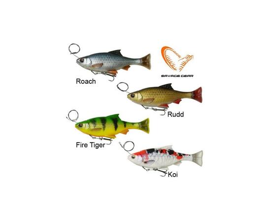 Приманка мягкая SAVAGE GEAR 4D Line Thru Pulse Tail Roach 18cm 90g SS Koi, фото , изображение 2