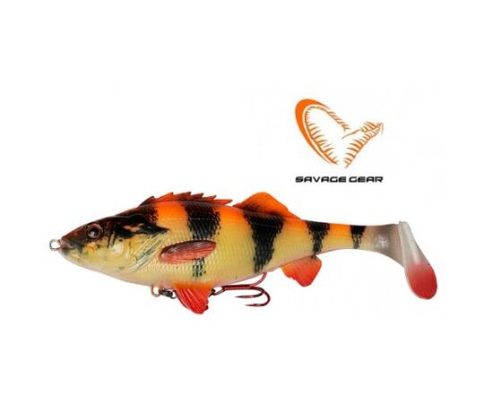 Приманка мягкая SAVAGE GEAR 4D Perch Shad 17.5cm 67g SS Albino, фото 