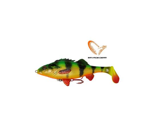 Приманка мягкая SAVAGE GEAR 4D Perch Shad 17.5cm 67g SS Firetiger, фото 
