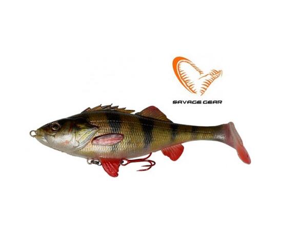 Приманка мягкая SAVAGE GEAR 4D Perch Shad 17.5cm 67g SS Perch, фото 